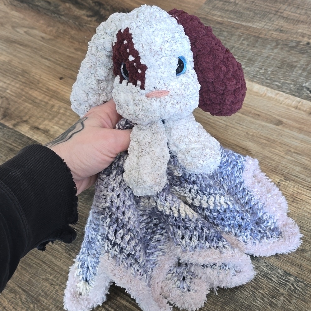 Bunny Rabbit Crochet Blanket Lovey - Picture 4 of 4